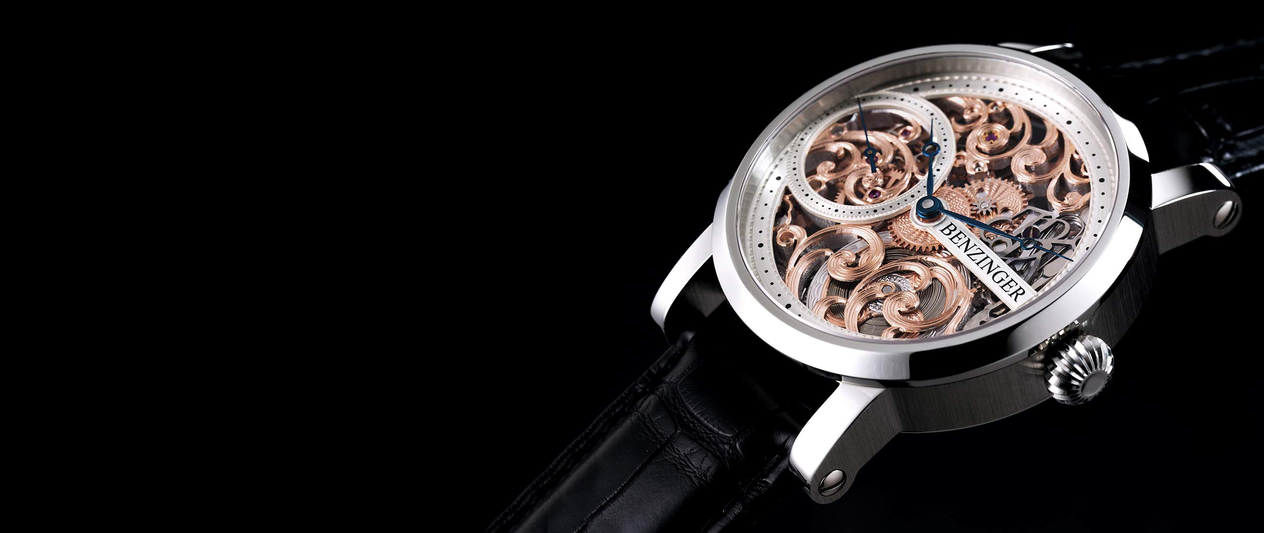 Benzinger Uhr 3/4 Skelett Define Ansicht