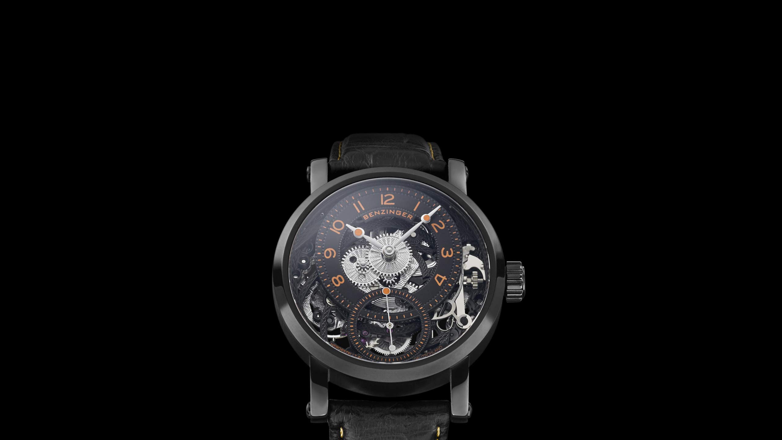 Benzinger Uhr Subskription Black Orange