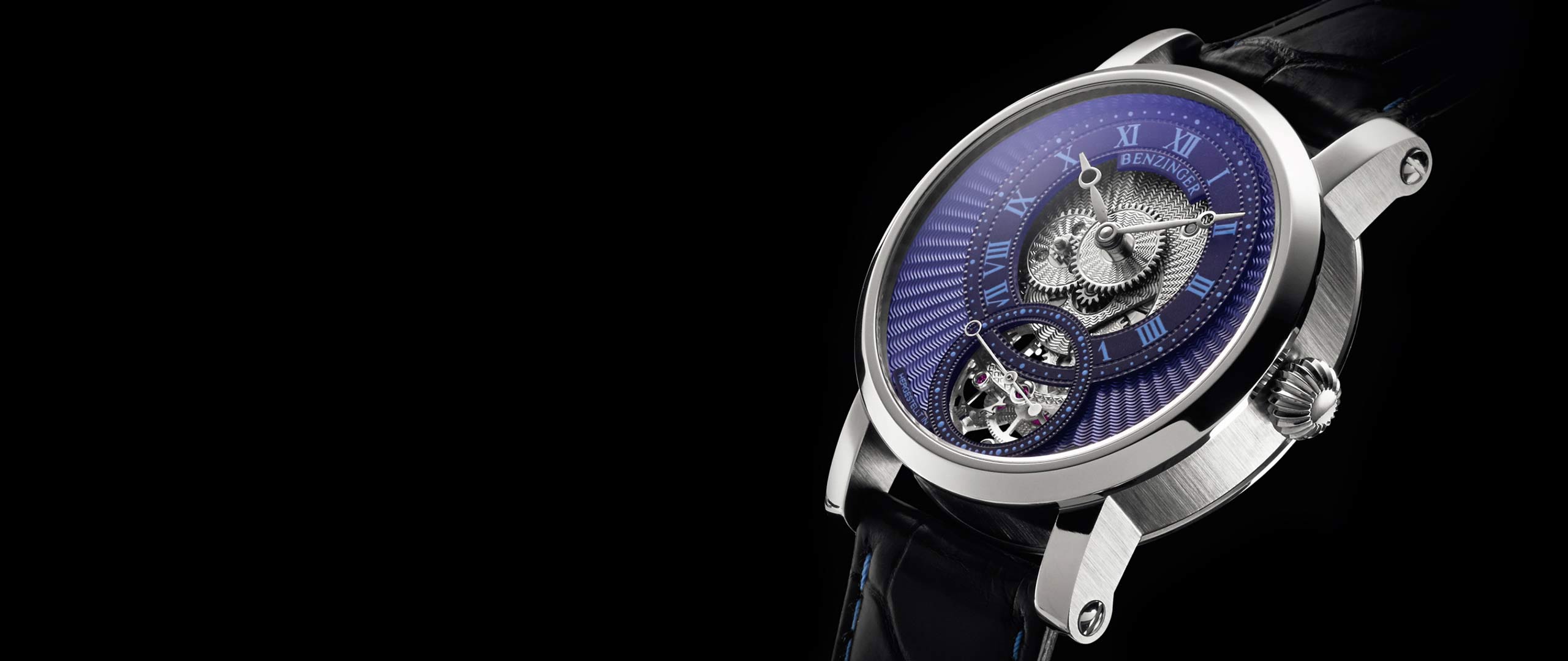 Benzinger Uhr Subskription Silver Blue
