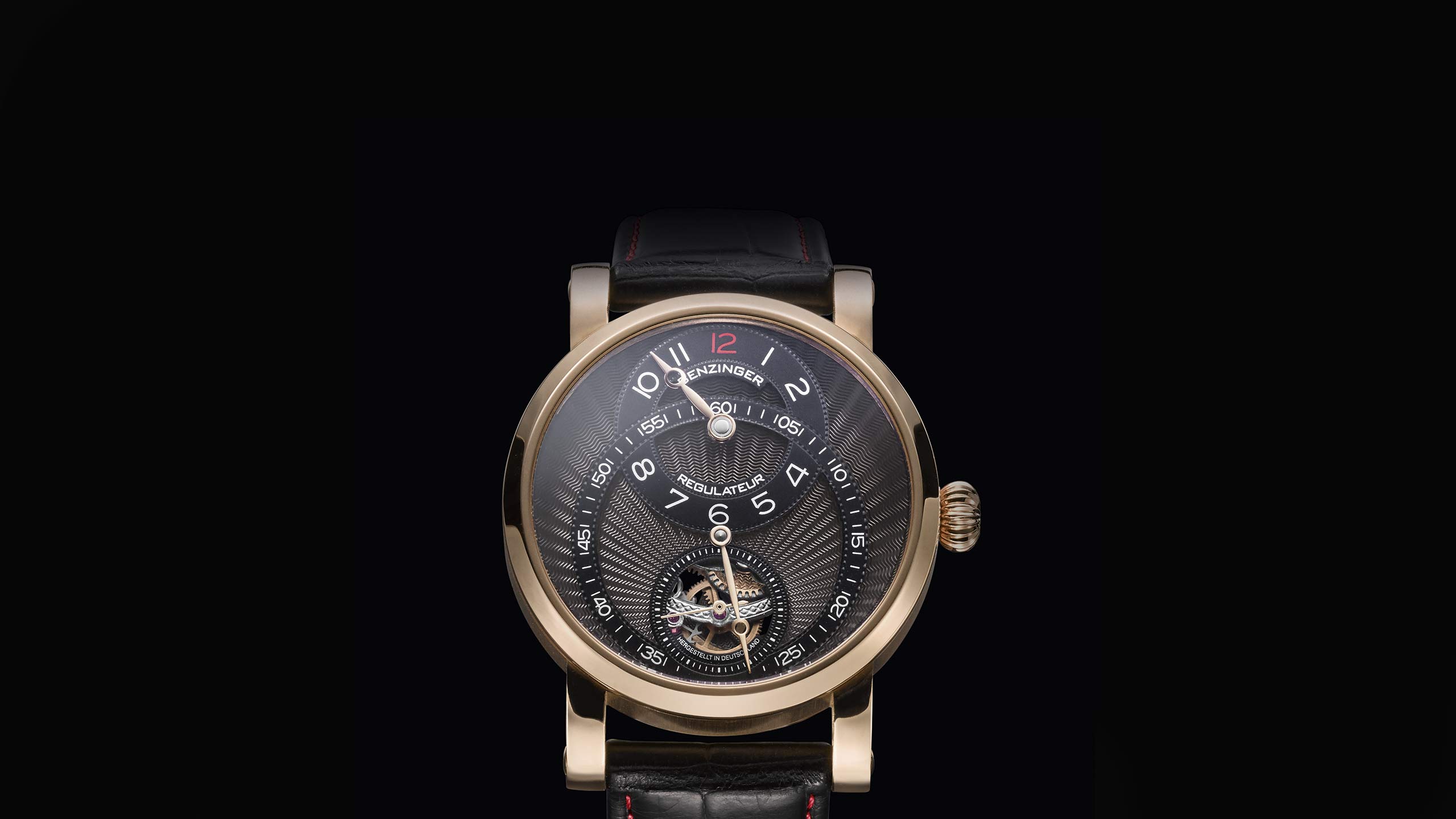 Benzinger Watch Regulator Gold Black 2021 Frontview