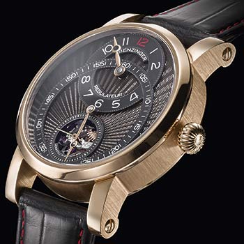 Benzinger Uhr Regulateur Gold-Schwarz