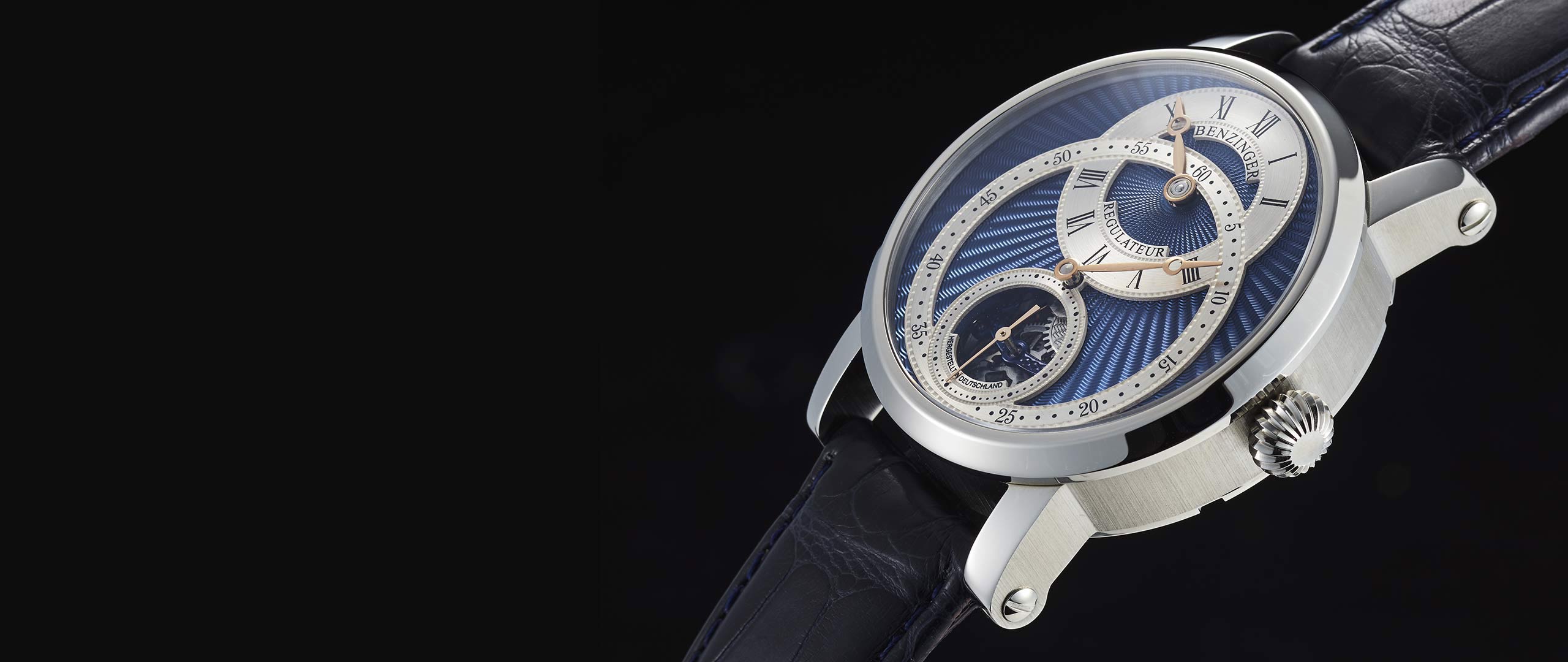 Benzinger Watch Regulator ZB Blau view