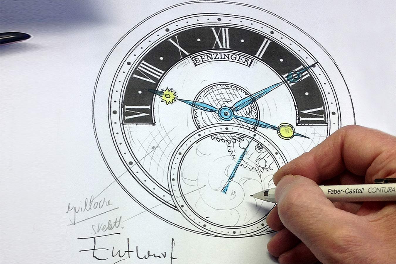 Benzinger Clock Design Sketch