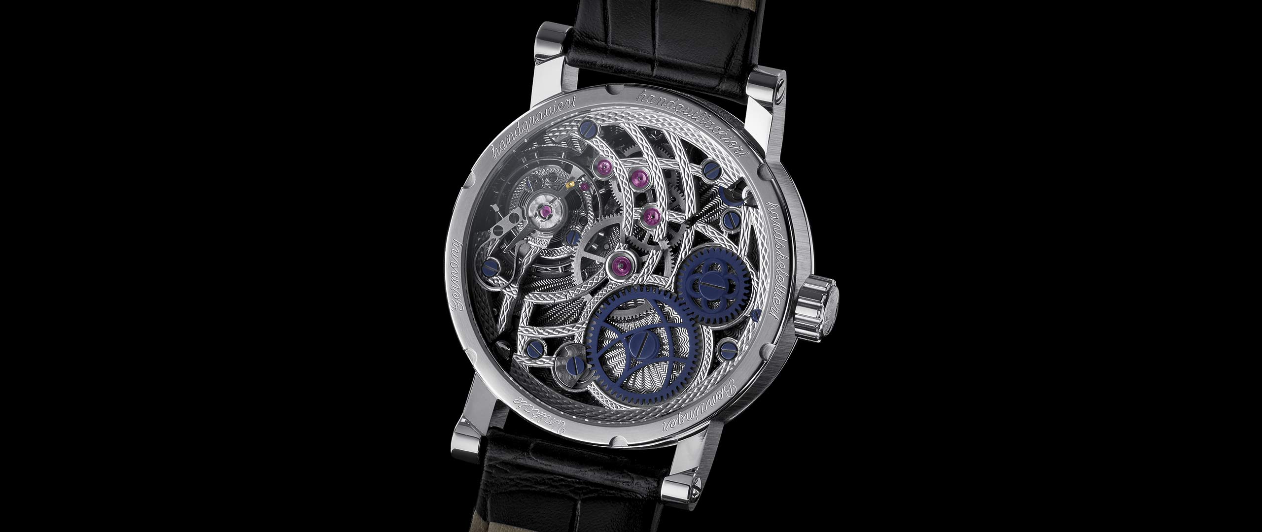Benzinger Uhr Subskription 3a Rohdium Rückseite