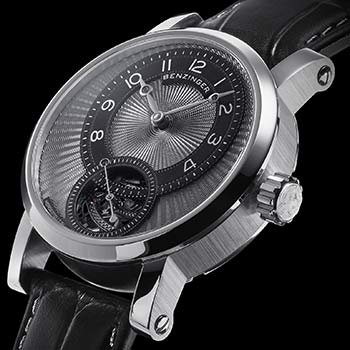 Benzinger Uhr Subscription 3a grau Rhodium