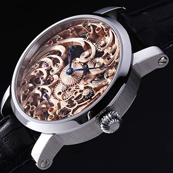 Benzinger Uhr Vollskelett Floral